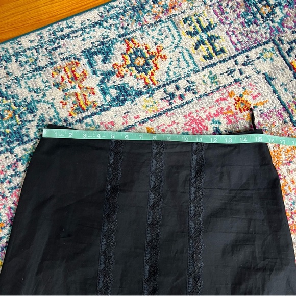Elegant Black Lace Trim Skirt H&M Goth Practical Magic Hi Lo - Picture 11 of 12